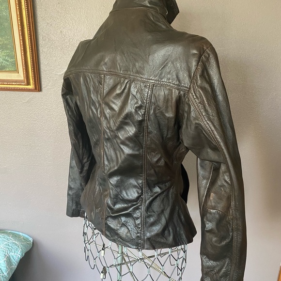 Women’s Leather Moto Maxima, Medium Jacket - Picture 4 of 6